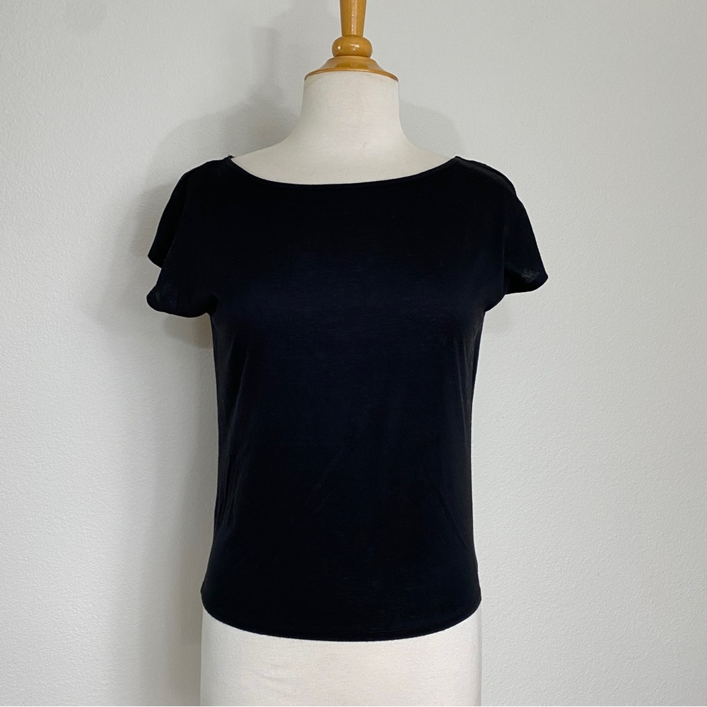 3/$25 Jessica Simpson Women Black Sequins Drappy Top Size XS Girlhoodcore Casual